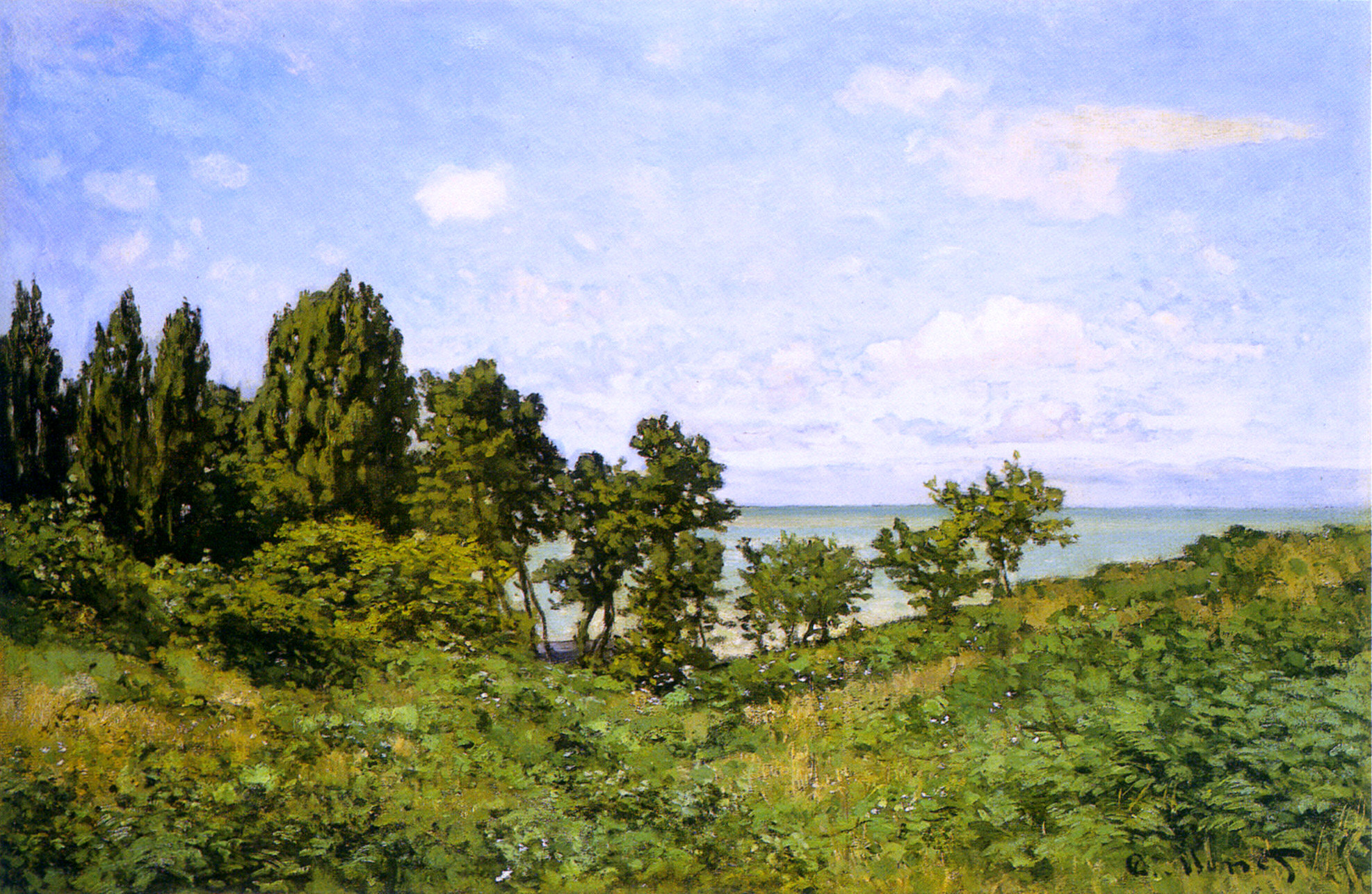 By the Sea (1864) - Claude Monet Tablo
