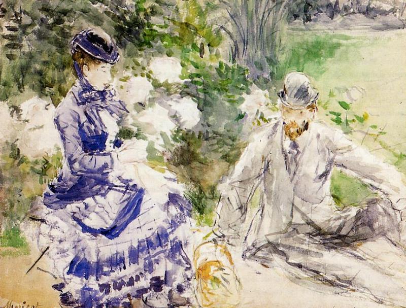 By the Water (1879) - Berthe Morisot Tablo