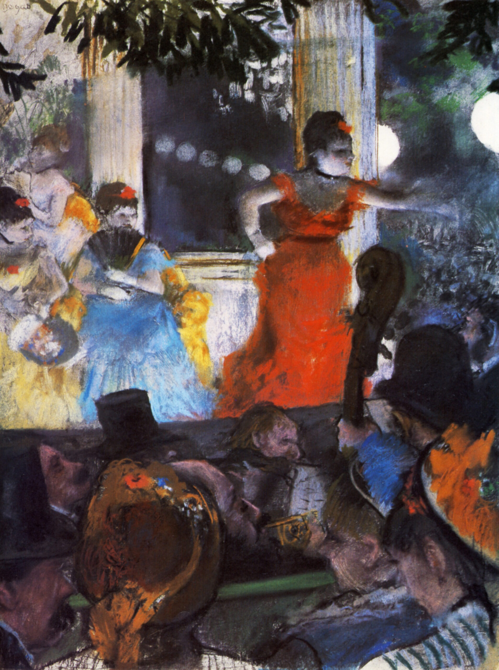 Cafe Concert At Les Ambassadeurs (1877) - Edgar Degas Tablo