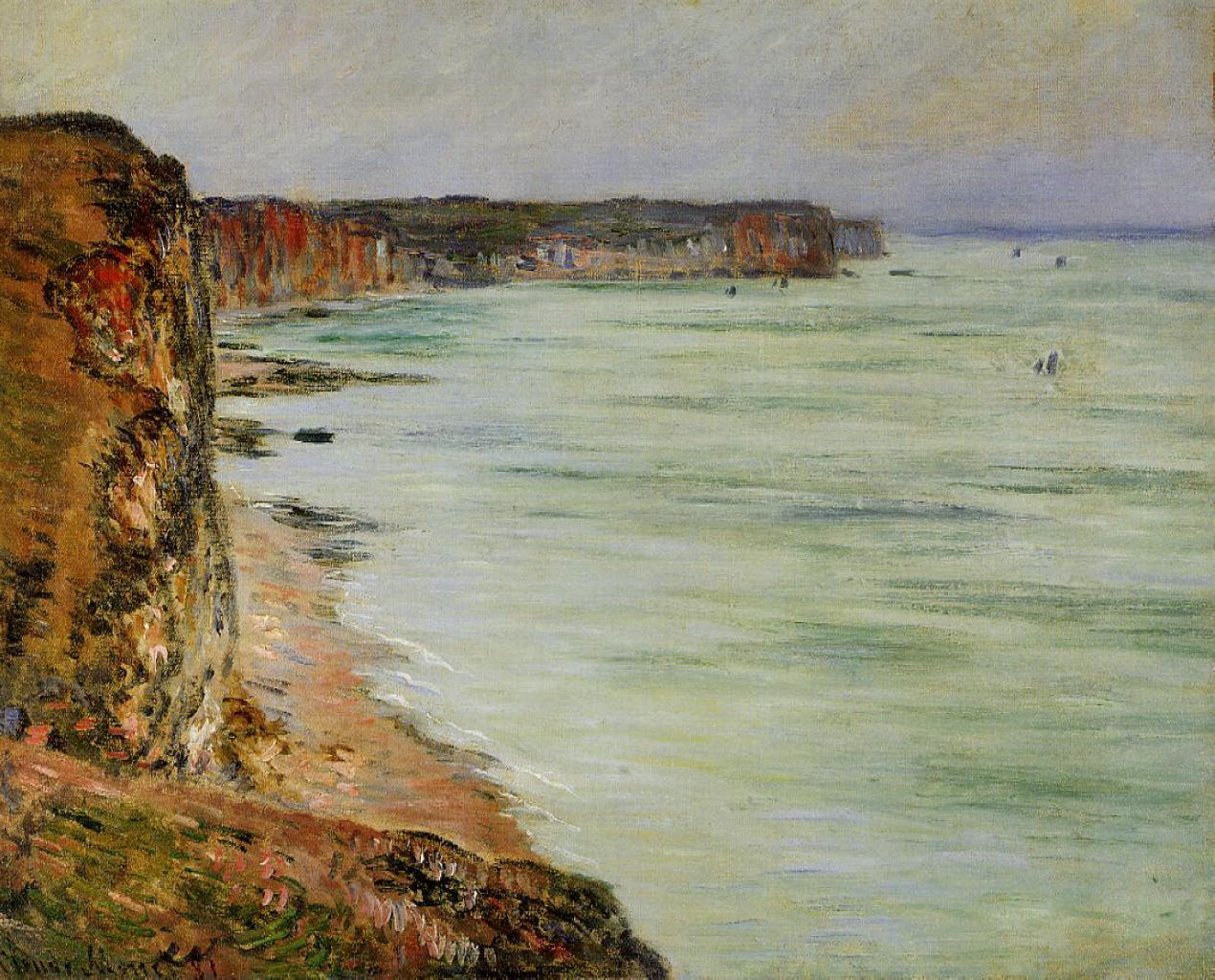 Calm Weather, Fecamp (1881) - Claude Monet Tablo