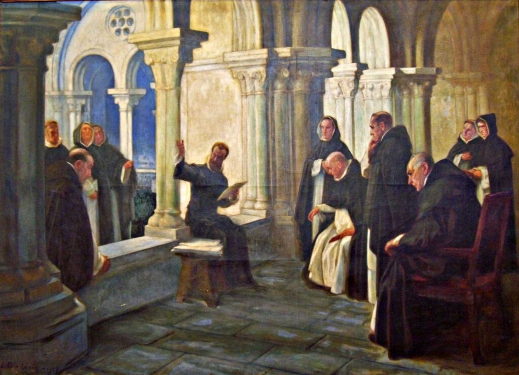 Camões lendo Os Lusíadas aos Frades de São Domingos (1927) - António Carneiro Tablo