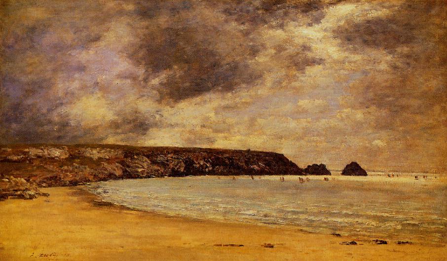 Camaret, the Bay (1873) - Eugène Boudin Tablo