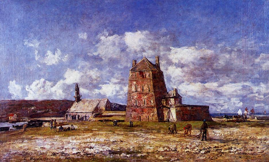 Camaret, the Jetty (1873) - Eugène Boudin Tablo