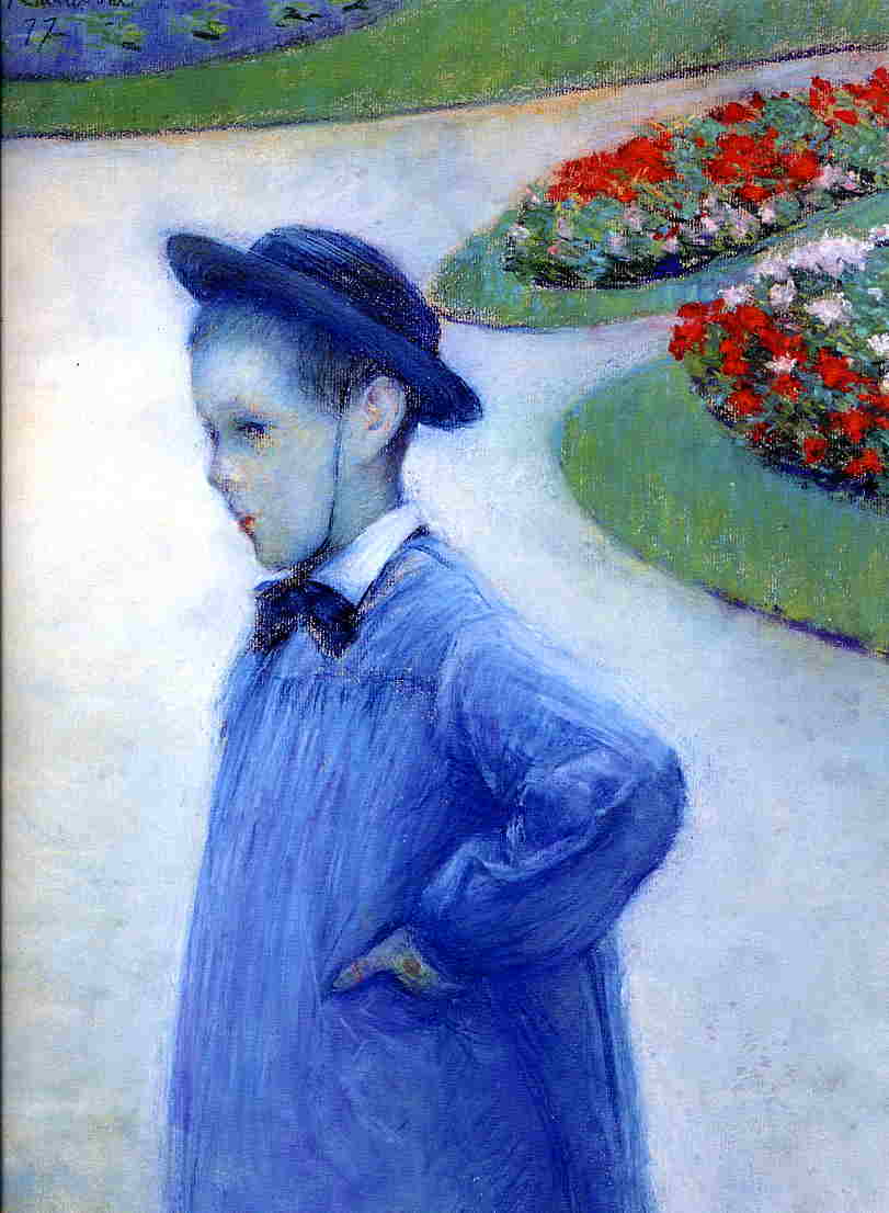 Camille Daurelle in the Park at Yerres (1877) - Gustave Caillebotte Tablo