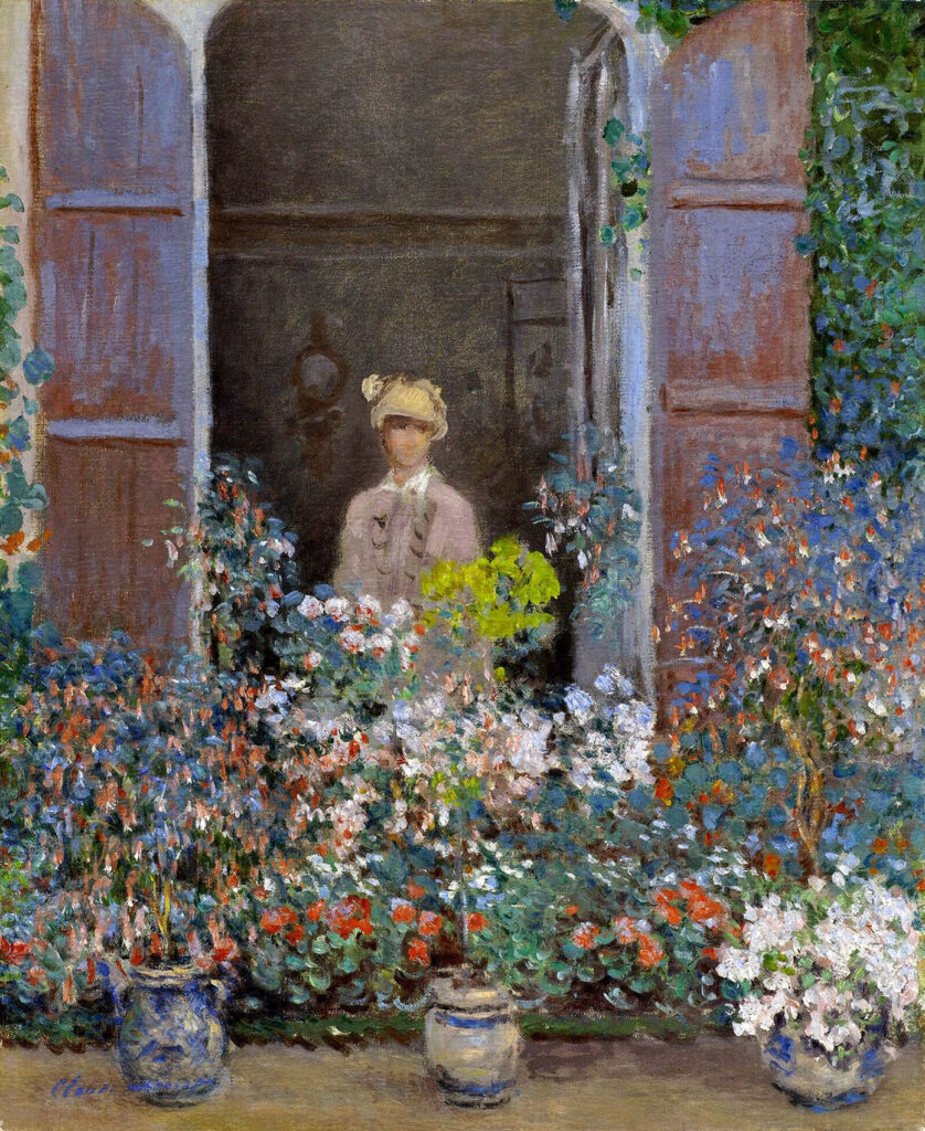 Camille Monet at the Window, Argentuile (1873) - Claude Monet Tablo