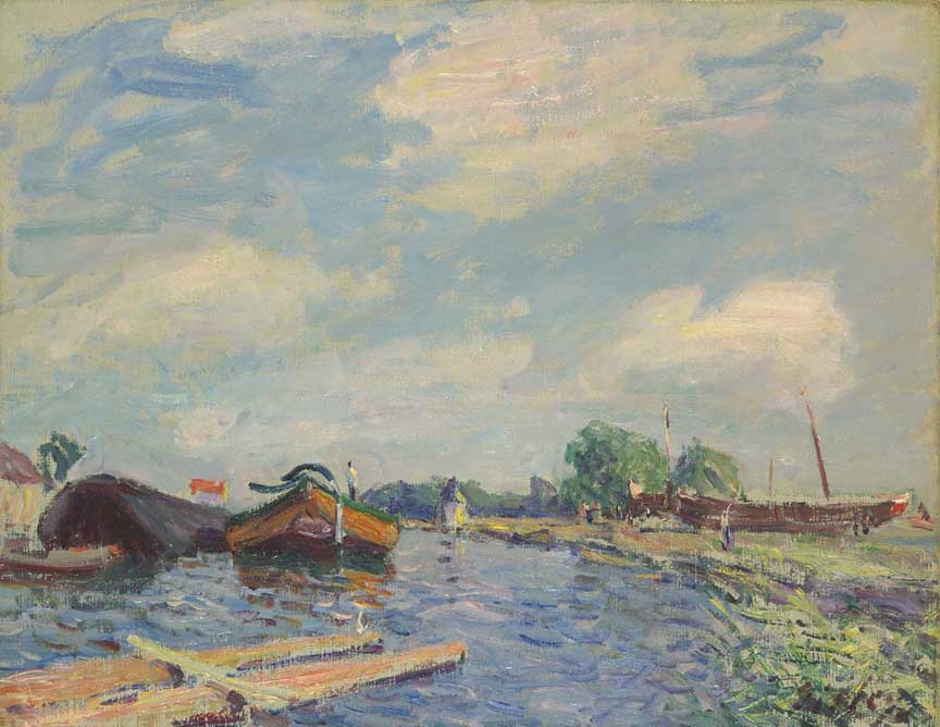 Canal at Saint Mammes (1886) - Alfred Sisley Tablo