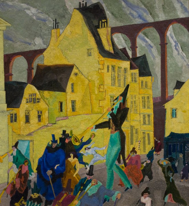 Carnival in Arcueil (1911) - Lyonel Feininger Tablo