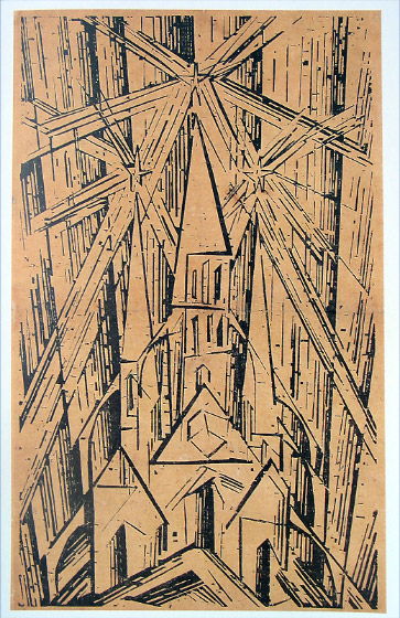 Cathedral of Socialism (1919) - Lyonel Feininger Tablo