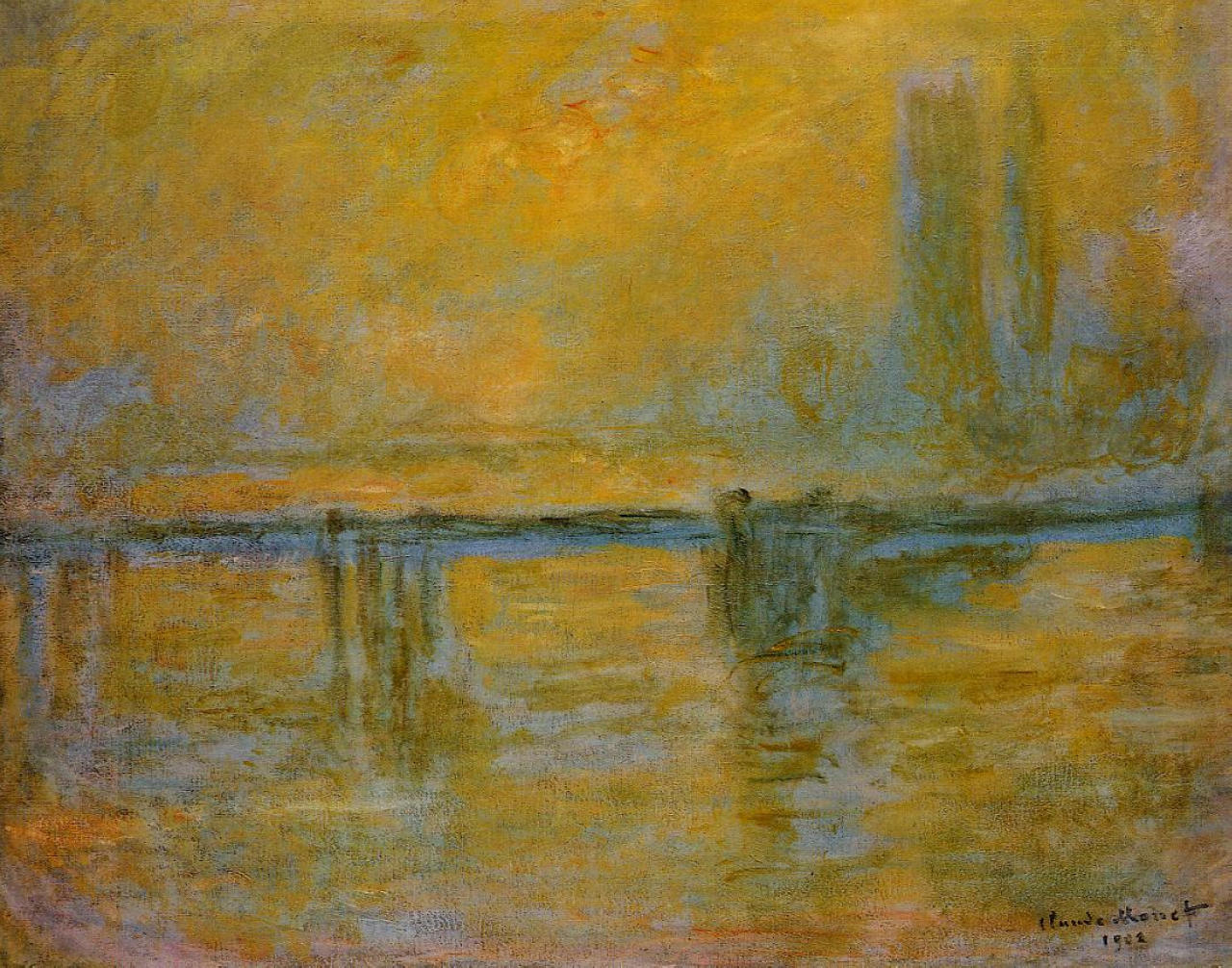 Charing Cross Bridge (1901) - Claude Monet Tablo
