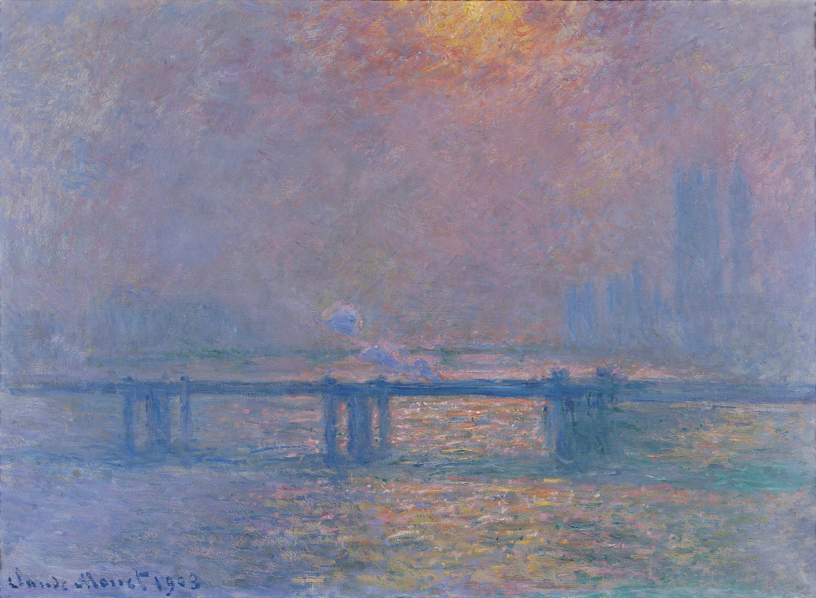 Charing Cross Bridge, The Thames (1903) - Claude Monet Tablo