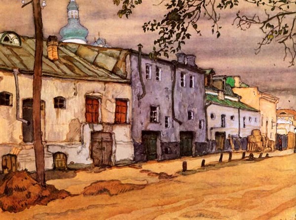 Chernihiv, warehouses (1912) - Mstislav Dobuzhinsky Tablo