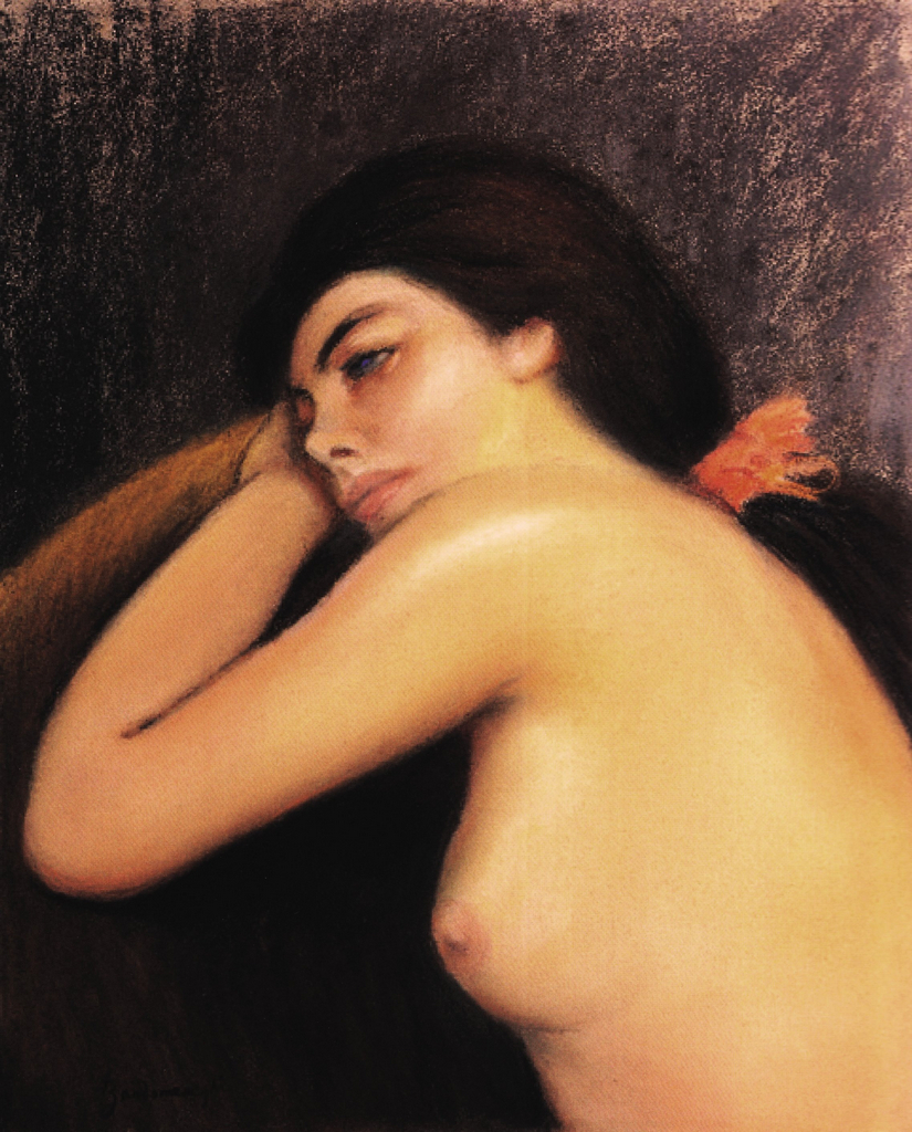 Chest of a Young Girl - Federico Zandomeneghi Tablo
