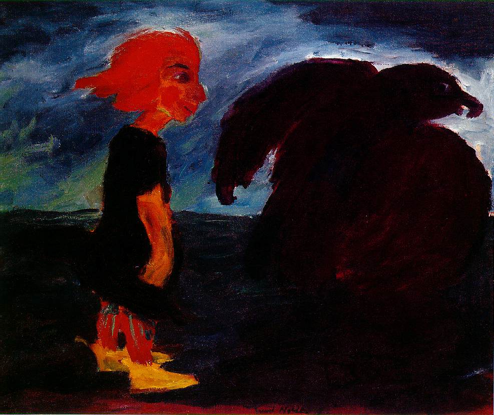 Child and Large Bird (1912) - Emil Nolde Tablo
