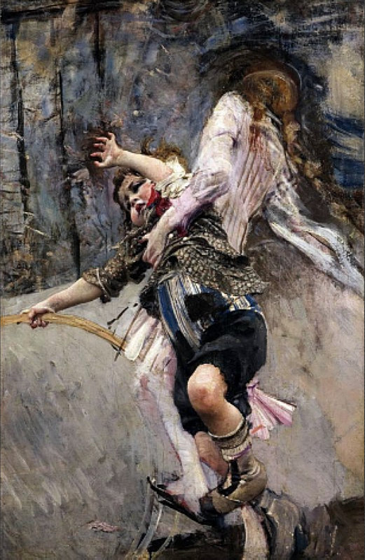 Child with a hoop (1881) - Giovanni Boldini Tablo