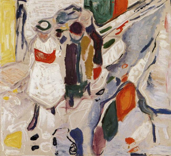 Children in the Street (1915) - Edvard Munch Tablo