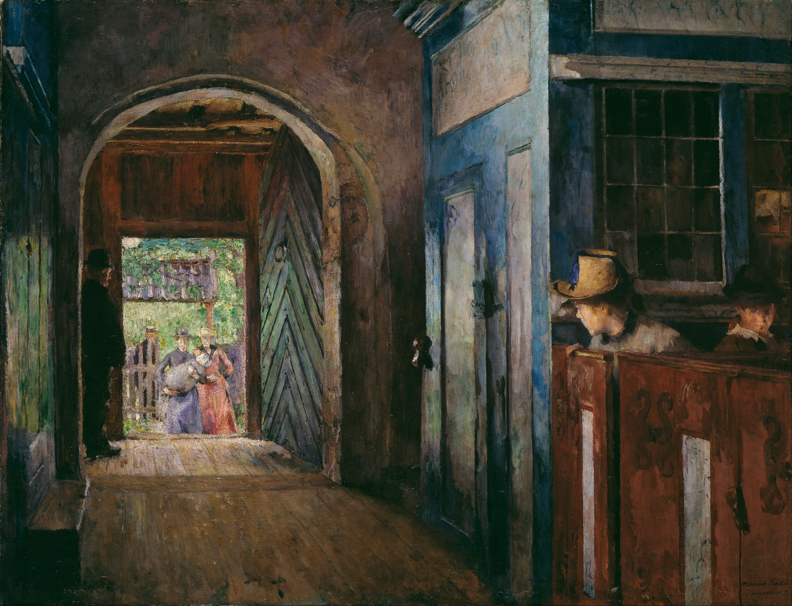 Christening in Tanum Church (1892) - Harriet Backer Tablo