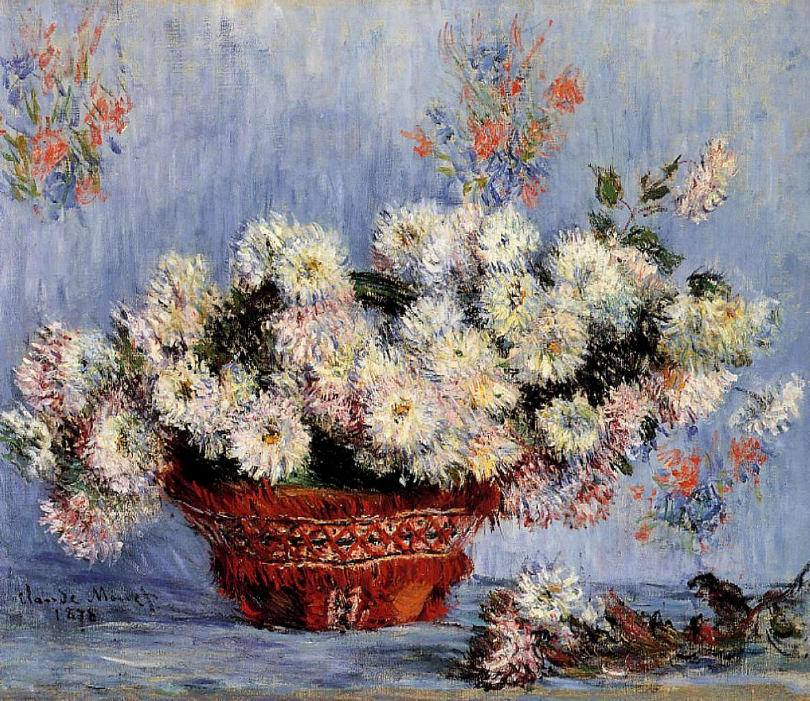 Chrysanthemums (1878) - Claude Monet Tablo