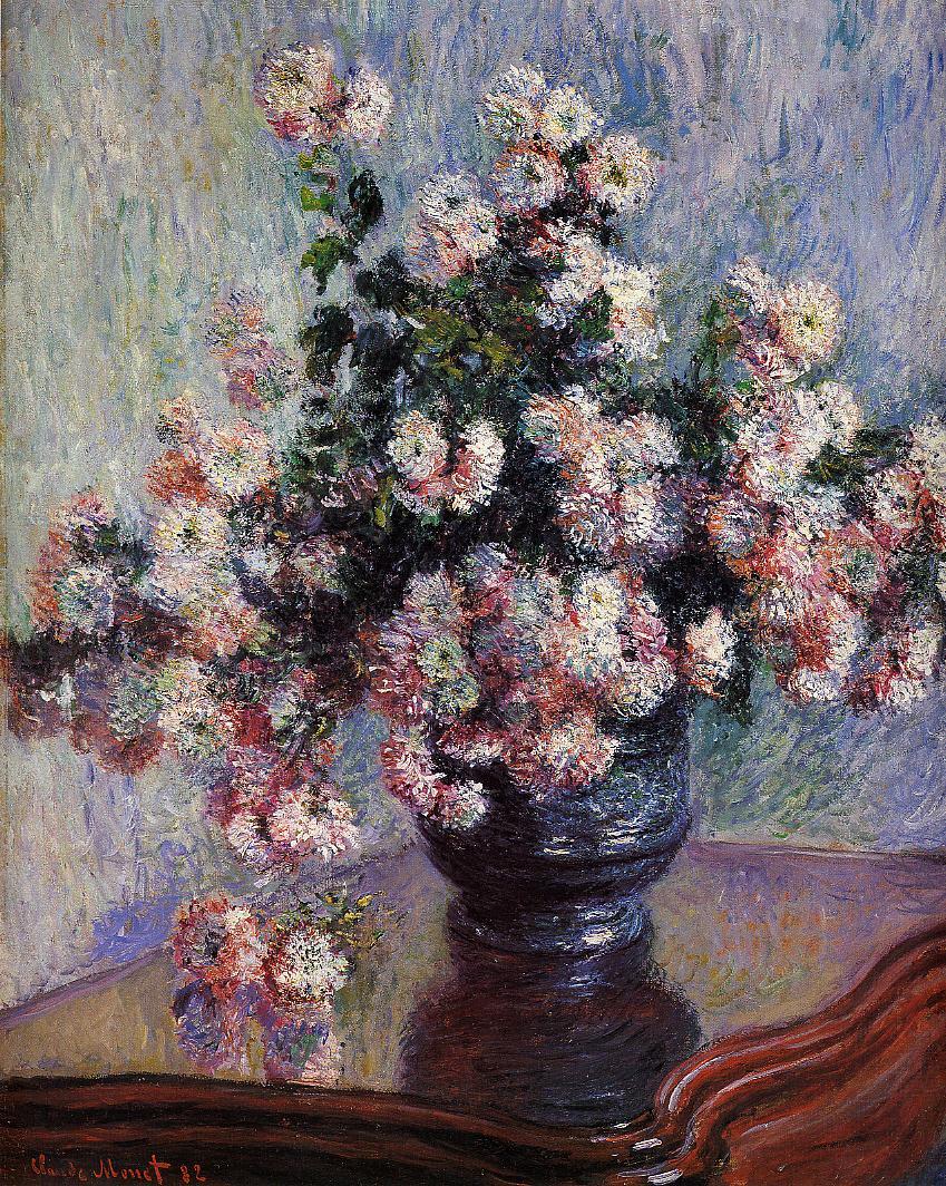Chrysanthemums (1880) - Claude Monet Tablo