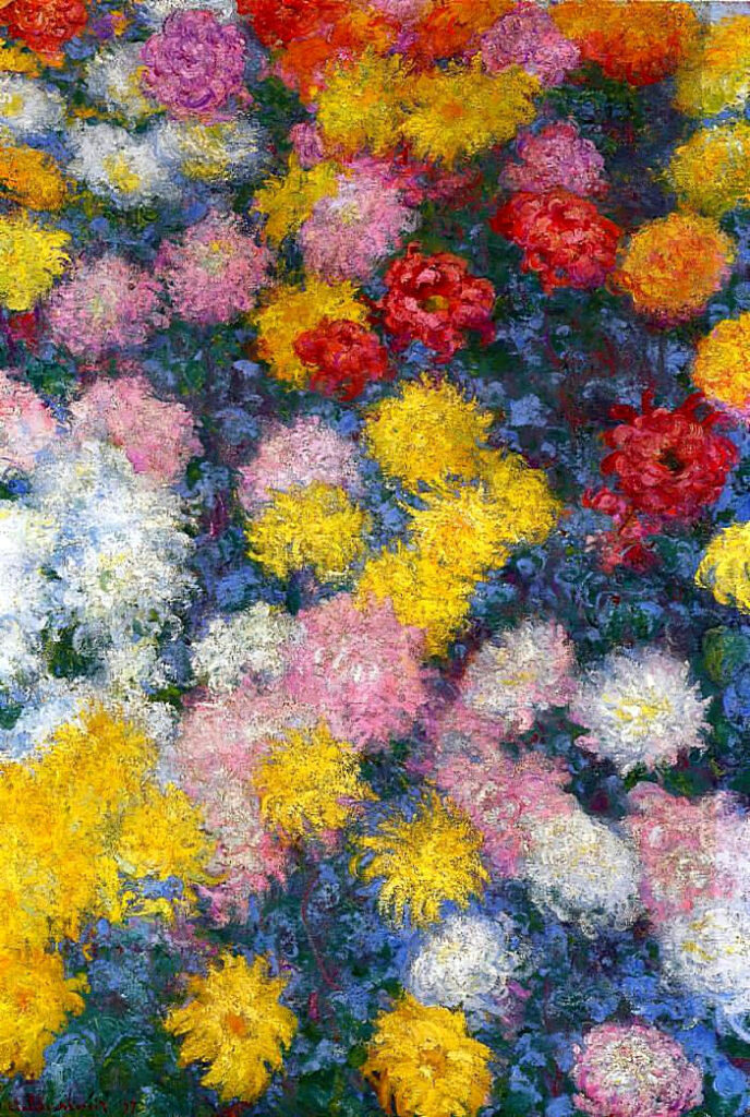 Chrysanthemums (1897) – Claude Monet Tablo