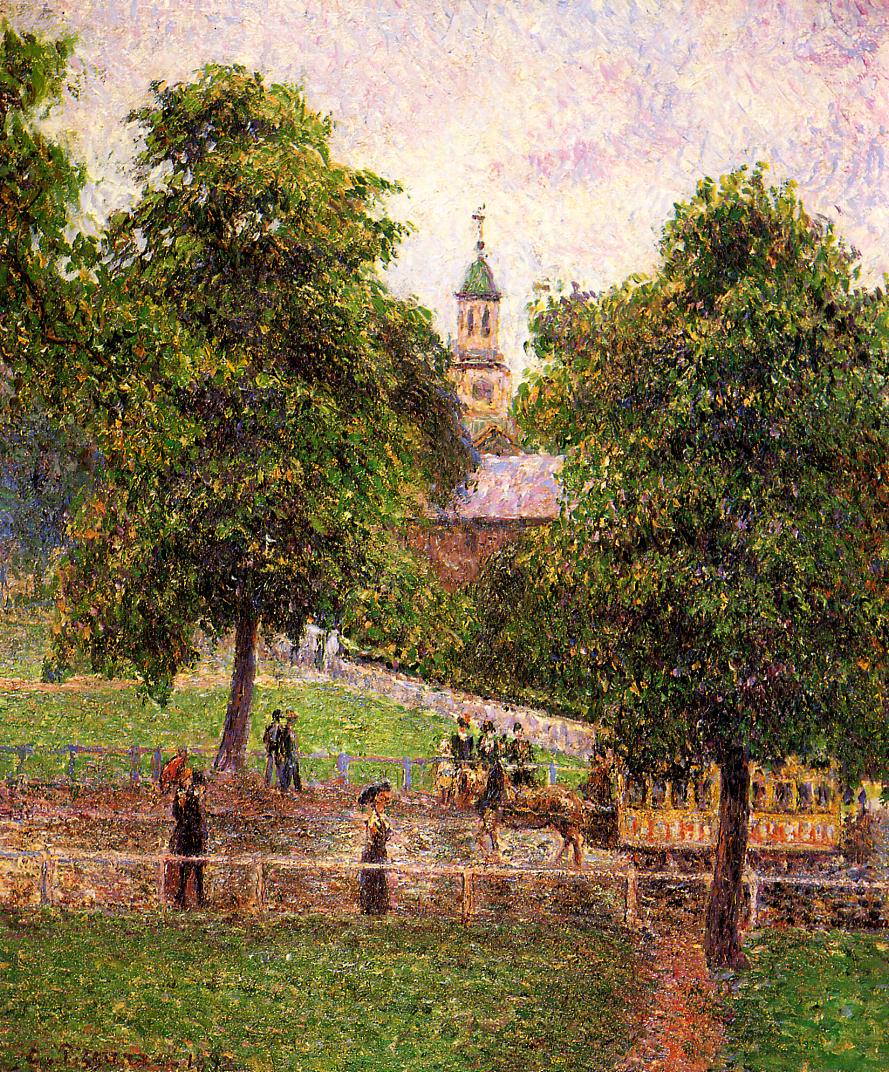 Church at Kew (1892) - Camille Pissarro Tablo