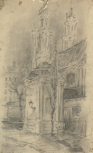 Church in Vilnius - Mstislav Dobuzhinsky Tablo