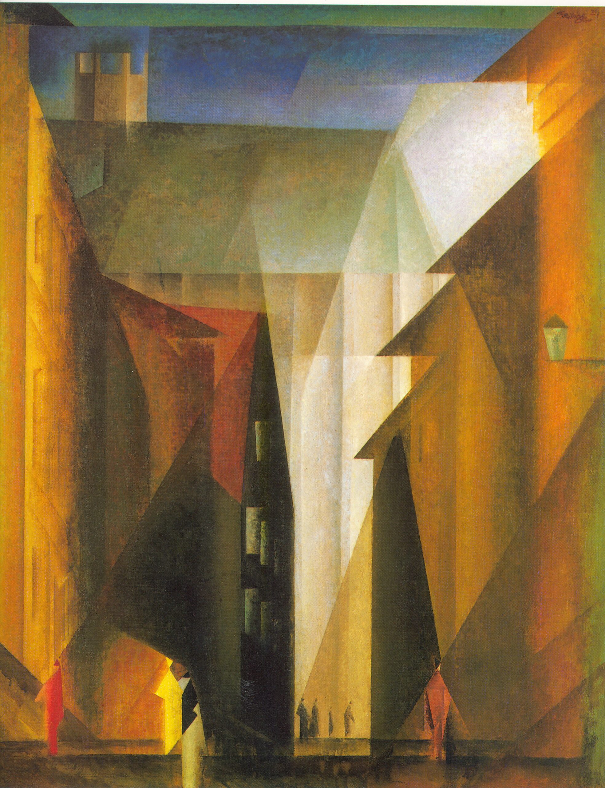 Church of the Minorities in Erfurt I (1924) - Lyonel Feininger Tablo