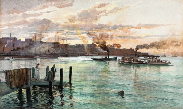 Circular Quay, Sydney (1888) - Julian Ashton Tablo