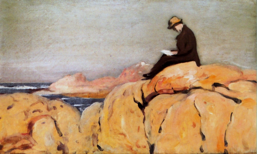 Cláudio nos Rochedos (1912) - António Carneiro Tablo