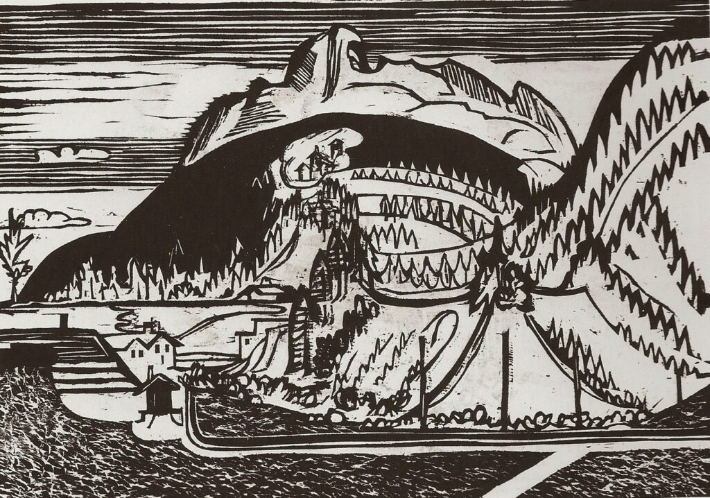 Clavadel Mountain Seen from Frauenkirch (1933) - Ernst Ludwig Kirchner Tablo