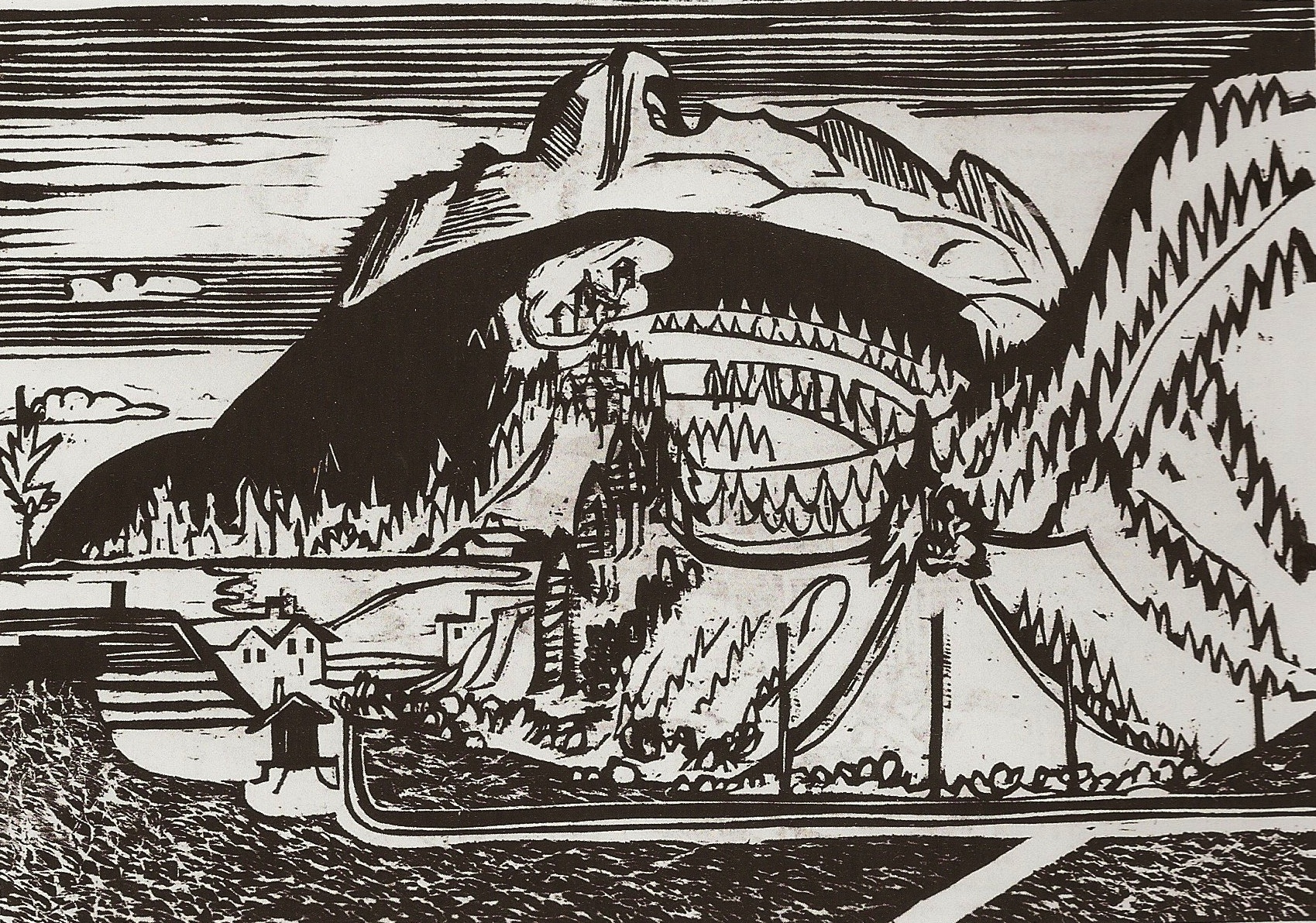 Clavadel Mountain Seen from Frauenkirch (1933) - Ernst Ludwig Kirchner Tablo
