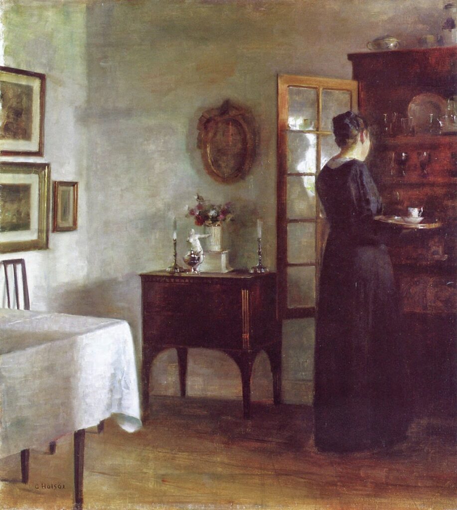 Clearing Away the Tray - Carl Holsøe Tablo