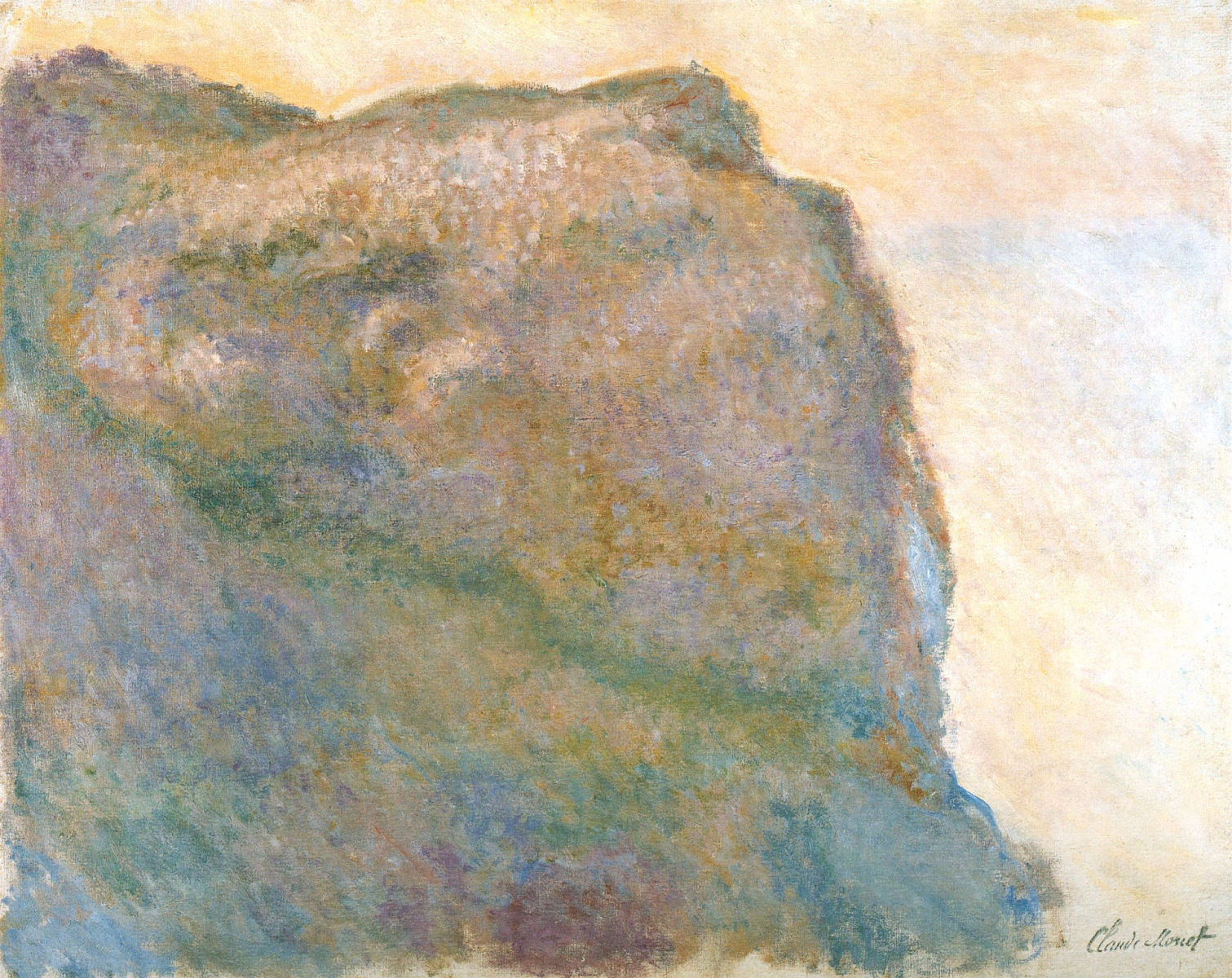 Cliff at Petit Ailly (1896) - Claude Monet Tablo