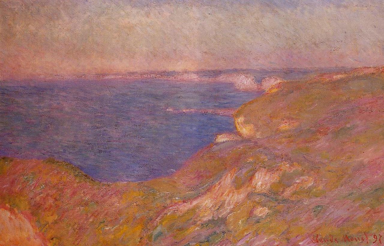 Cliff near Dieppe (1897) - Claude Monet Tablo