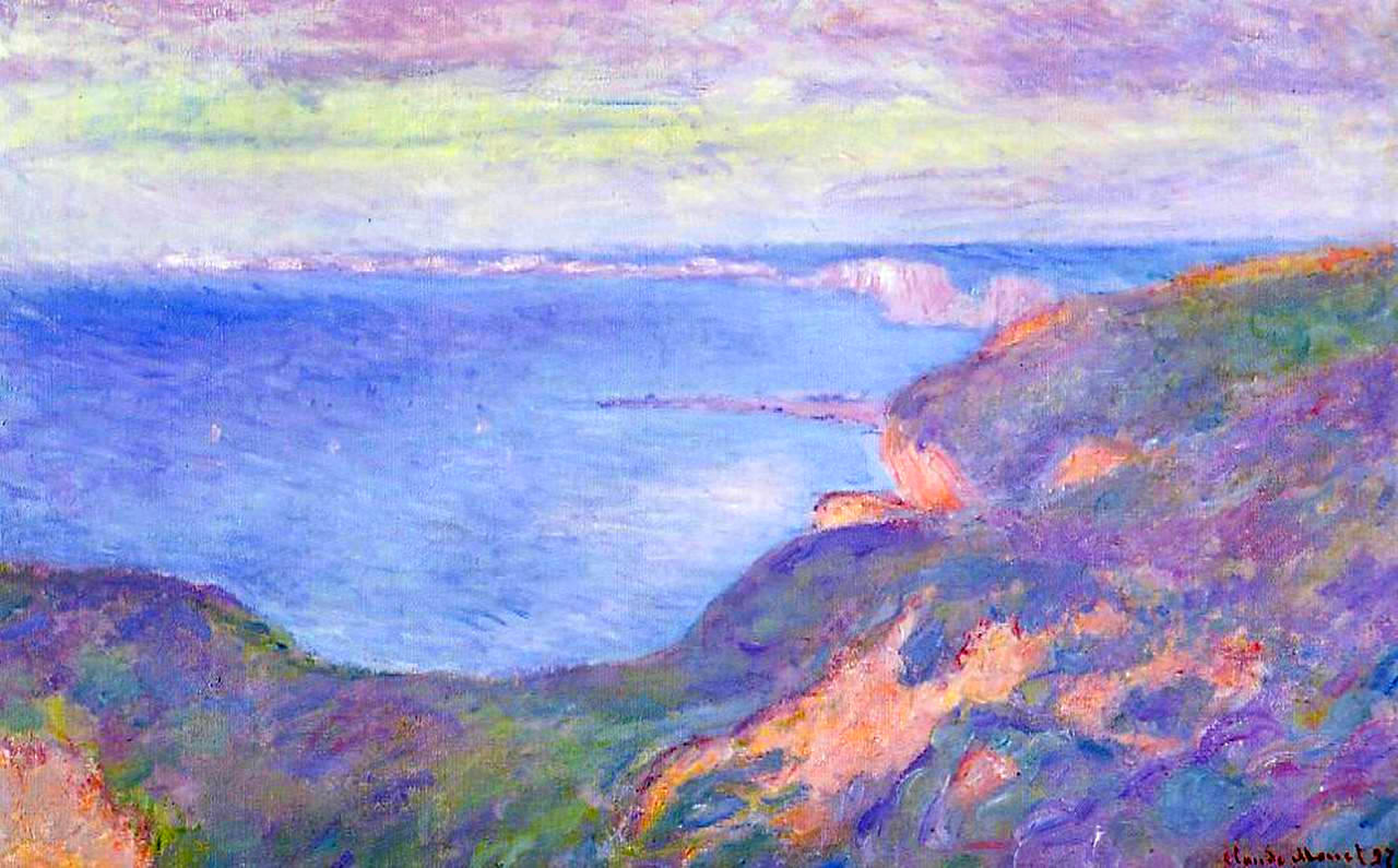Cliff near Dieppe 2 (1897) - Claude Monet Tablo