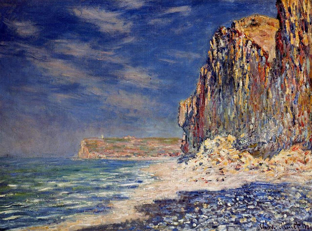 Cliff near Fecamp (1881) - Claude Monet Tablo