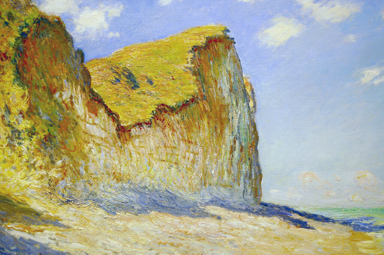 Cliffs near Pourville (1882) - Claude Monet Tablo
