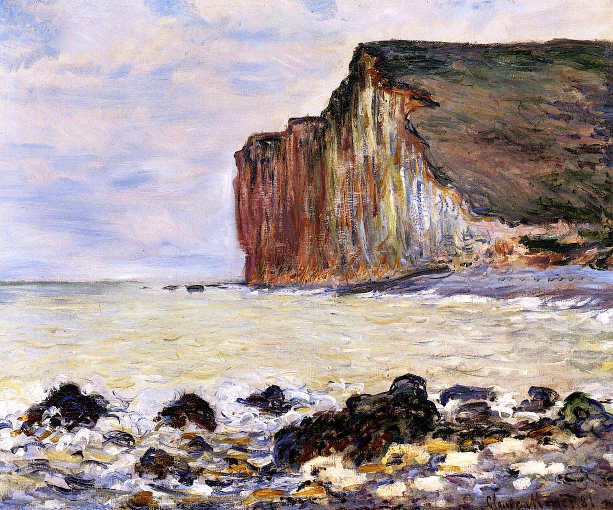 Cliffs of Les Petites Dalles (1881) - Claude Monet Tablo