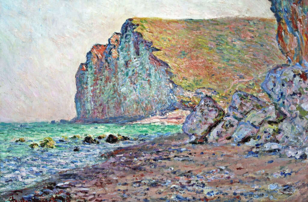 Cliffs of Les Petites Dalles (1884) – Claude Monet Tablo