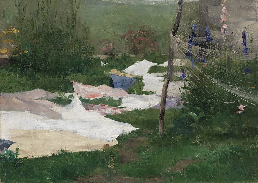 Clothes Drying (1883) - Helene Schjerfbeck Tablo