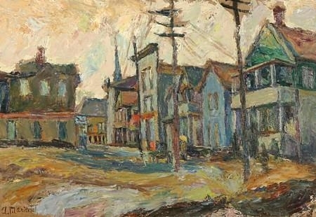 Cloudy Day, Bridgeport, Connecticut (1939) - Abraham Manievich Tablo