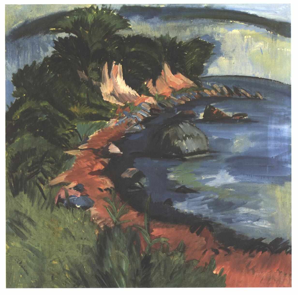 Coast of Fehmarn - Ernst Ludwig Kirchner Tablo