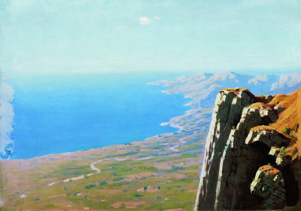 Coast of the sea with a rock (1908) - Arkhip Kuindzhi Tablo