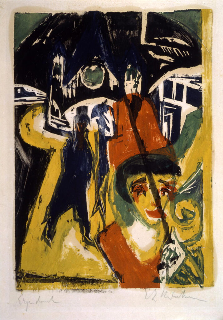 Cocotte on the Road (1915) - Ernst Ludwig Kirchner Tablo