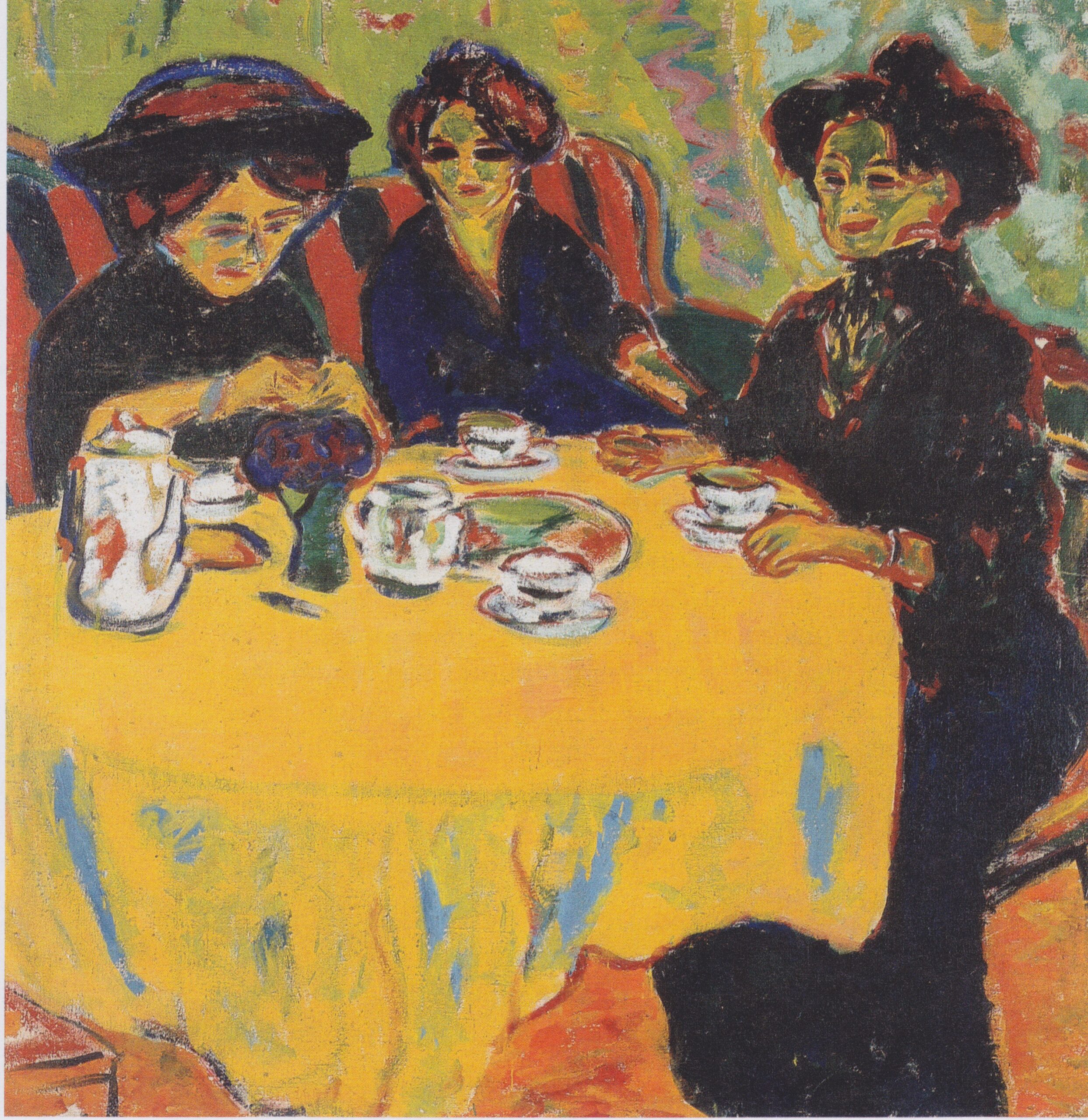 Coffee Drinking Women (1907) - Ernst Ludwig Kirchner Tablo
