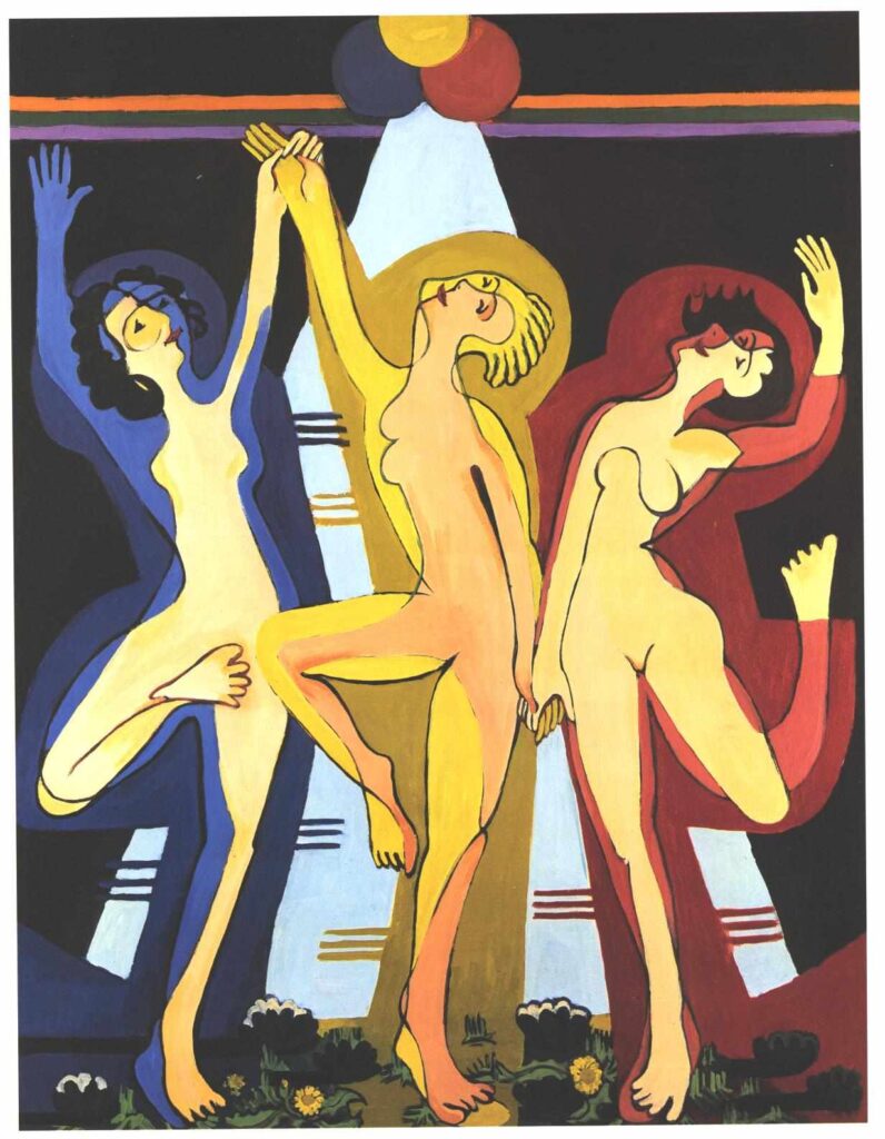 Colourful Dance - Ernst Ludwig Kirchner Tablo
