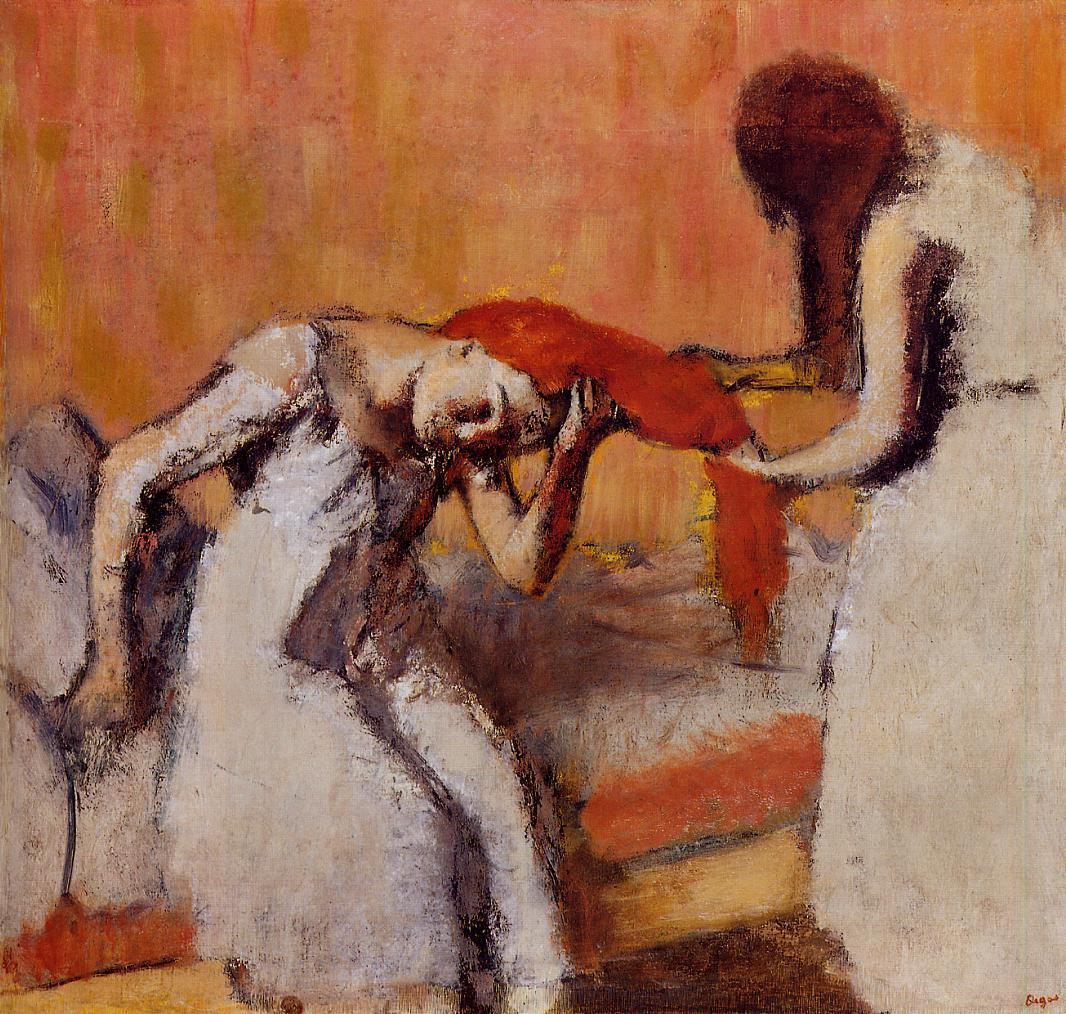 Combing the Hair (1896) - Edgar Degas Tablo