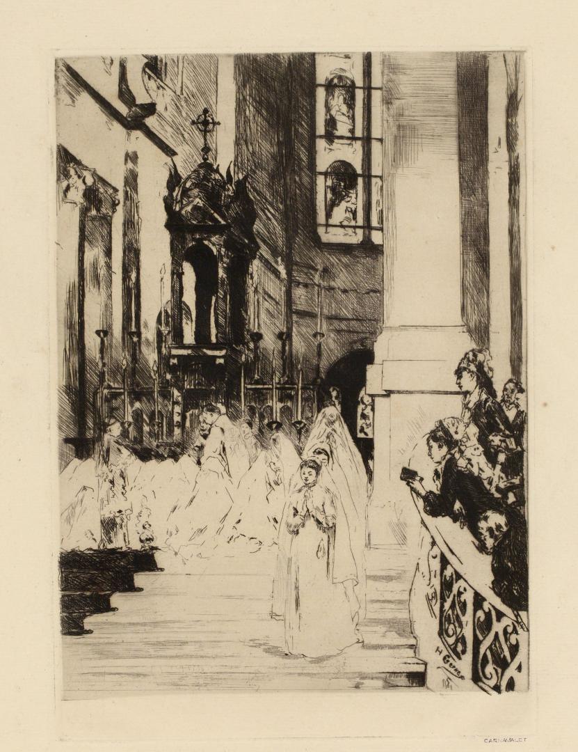 Communion at Trinity Church (1878) - Henri Gervex Tablo