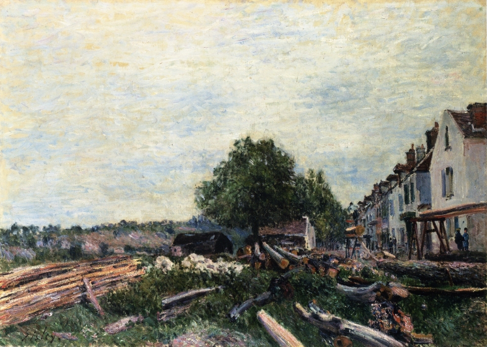 Construction Site at Saint Mammes (1880) - Alfred Sisley Tablo