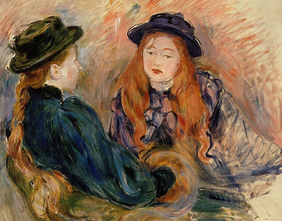 Conversation (1891) - Berthe Morisot Tablo
