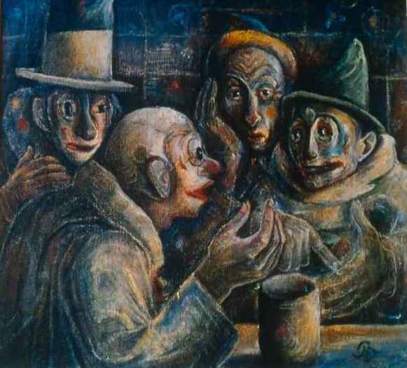 Conversation (1950) - Albert Bloch Tablo